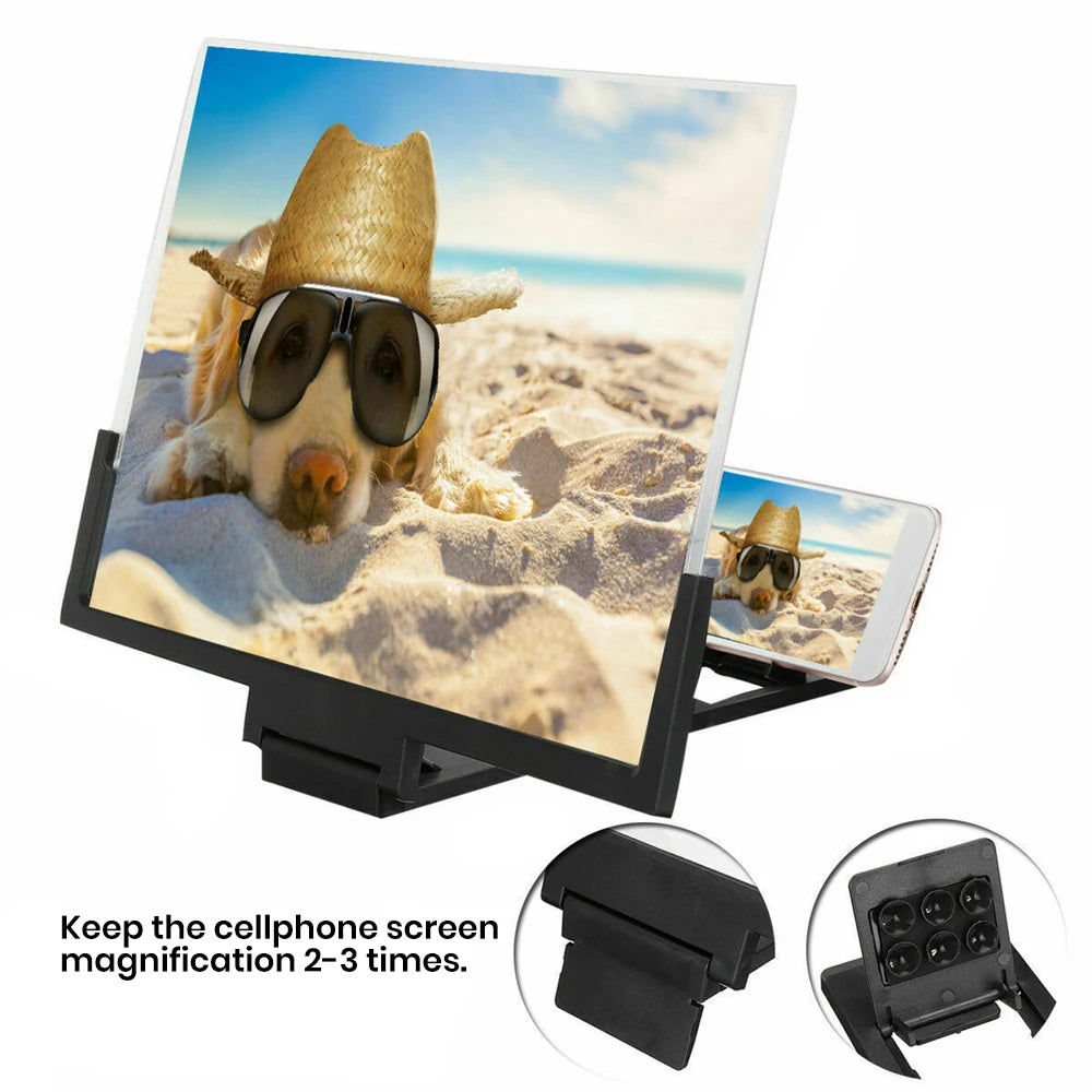 14" Screen Magnifier for Cell Phone -3D Magnifying Projector Screen