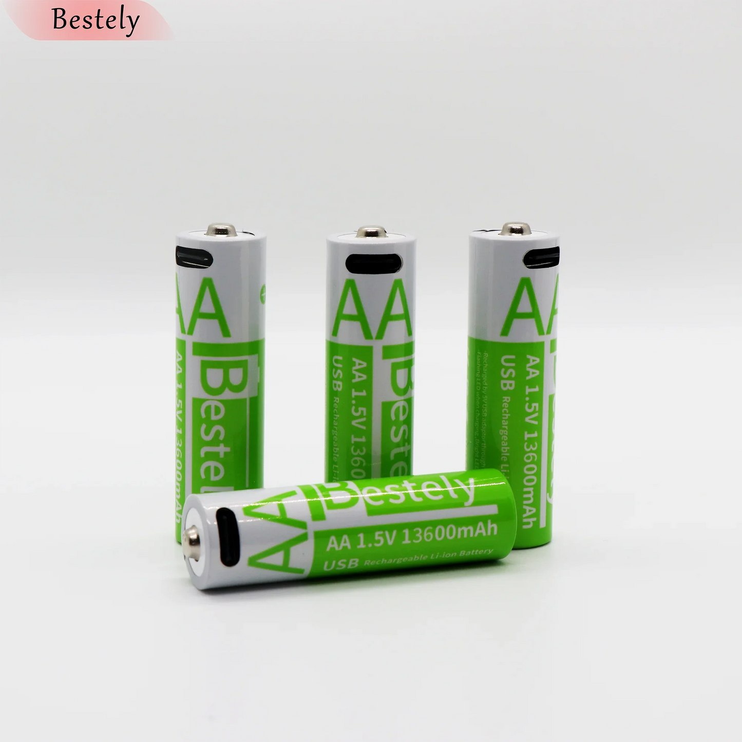 Latest Rechargeable 1.5V AA 13600mAh USB Lithium Battery , Fast Charging Li-ion AA Battery
