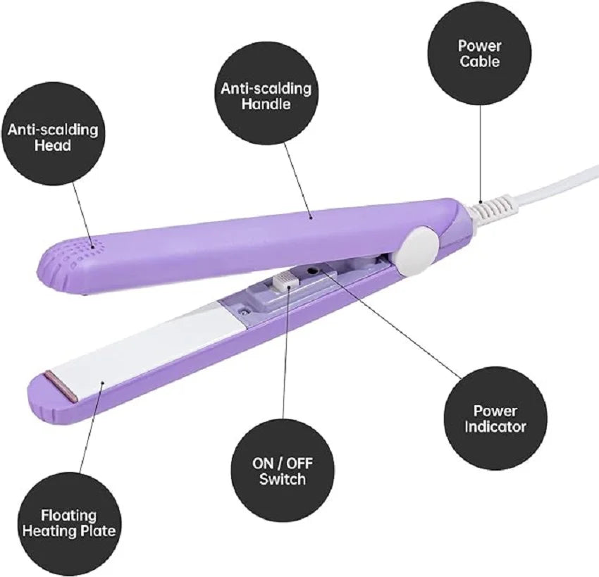Mini Flat Iron For Travel Hair Straightener Small Portable
